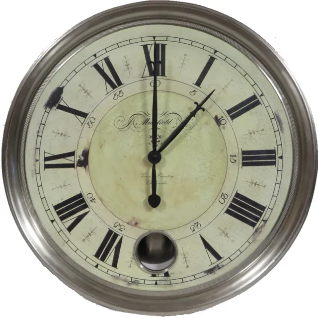 Zilver clock romeinse cijfers