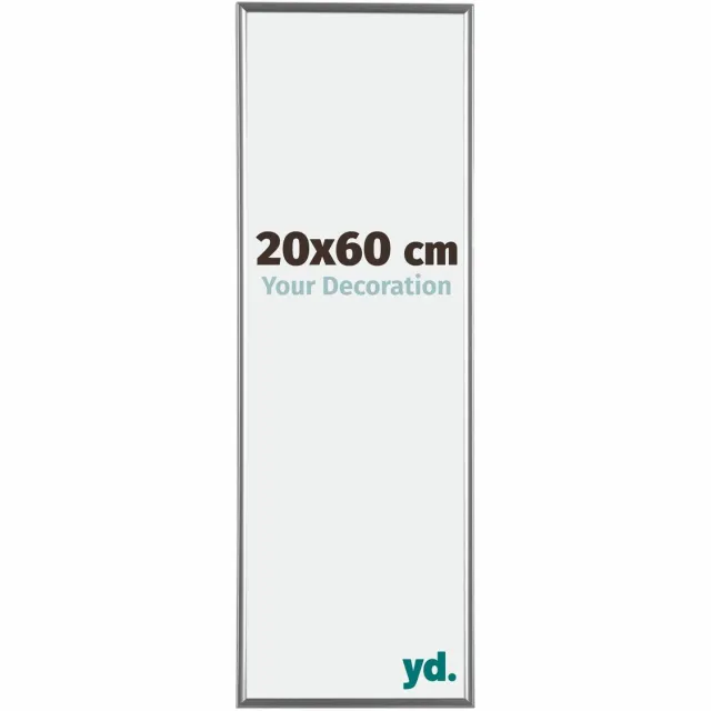 yd. Your Decoration - Fotolijst 20x60 cm - Kunststof - Zilver Hoogglans - Evry