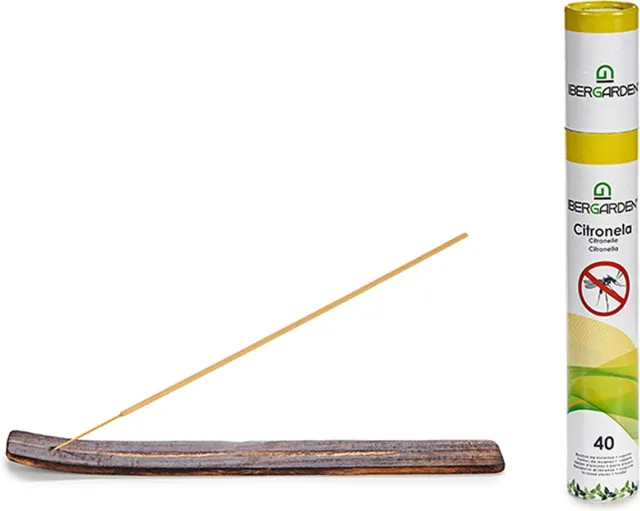 IBERGARDEN Citronella wierrook sticks - met houder/plankje - 40x sticks - 32 cm Multi