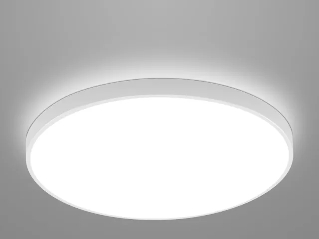 Riserva LED Plafondlamp Rond - 24W - 2700 lm - 6500K Koud Wit - Ø27 cm - Witte Spatwaterdichte LED Plafondlamp voor Badkamer, Keuken en Woonkamer