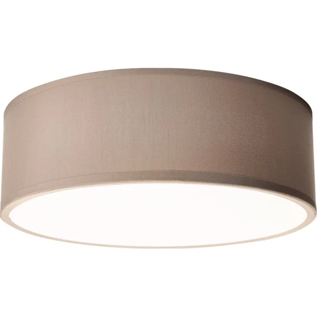 EINLICHT "FABRIC" Ø38CM - Plafonnière - Plafondlamp 2X E27, Taupe Stoffen Lampenkap
