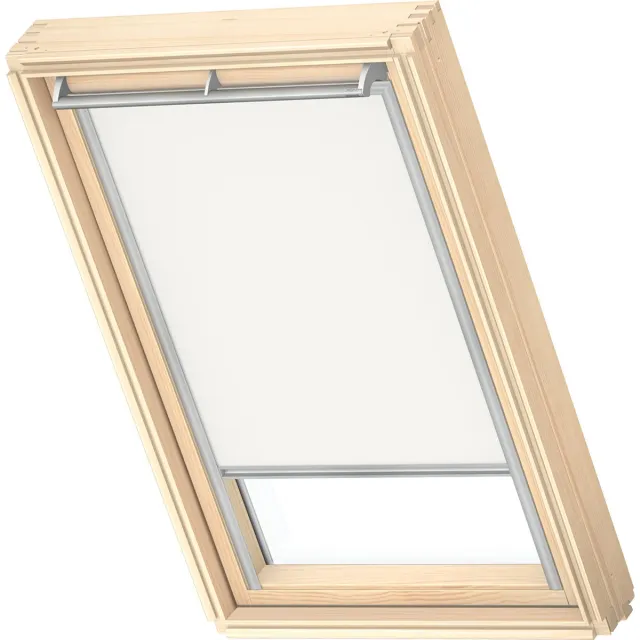 VELUX Origineel Verduisterend Rolgordijn (DKL), Zilveren Kozijn, SK06, Wit