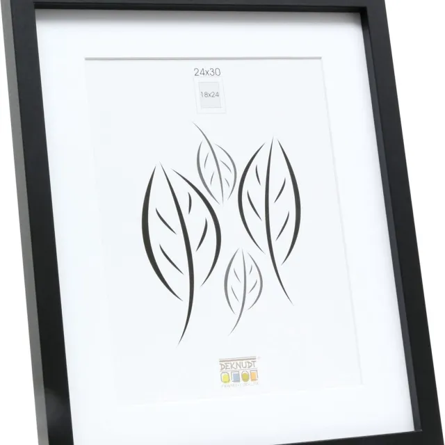 Deknudt Frames fotolijst - zwart met passe-partout - 18x24 / 24x30 cm