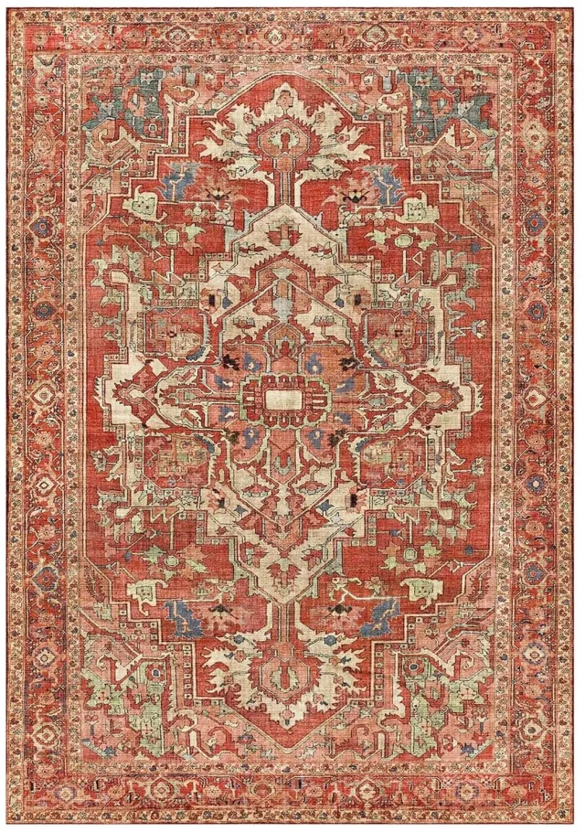 AFK Living Klassiek tapijt hoge resolutie print HENRI rood