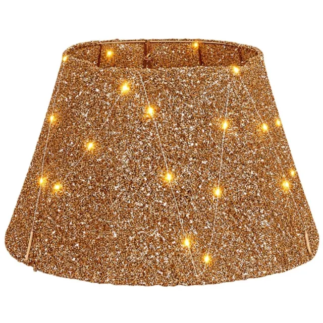 Mica Decorations Luca Lighting Kerstboomrok met LED-Verlichting - H30 x Ø50 cm - Champagnekleurig