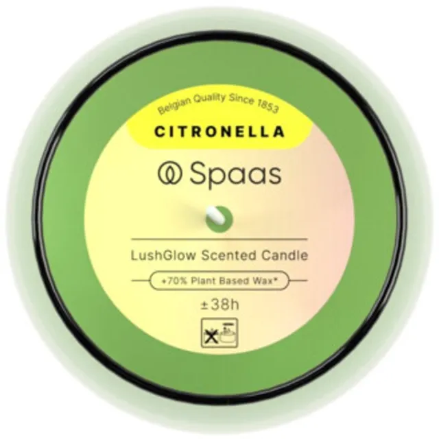 Spaas LushGlow Geurkaars Brandduur ± 38 u Levendig Groen