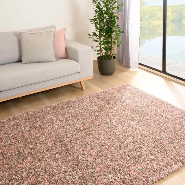 Tapeso Hoogpolig vloerkleed - Blend roze/beige 120x170