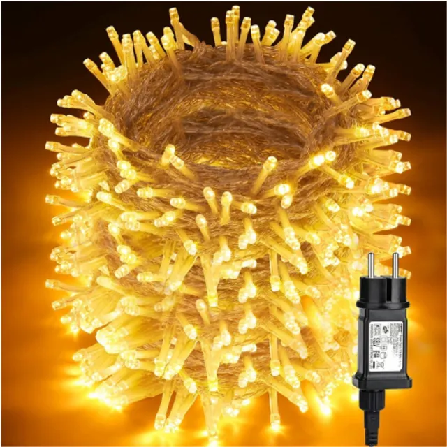 BOG Led Sfeerverlichting - 100M - 1000 Leds - Warm Wit - 8 Lichtstanden - Waterdicht - Voor Binnen En Buiten - Kerstverlichting - Tuin - Feest - Boom - Bruiloft - Verjaardag