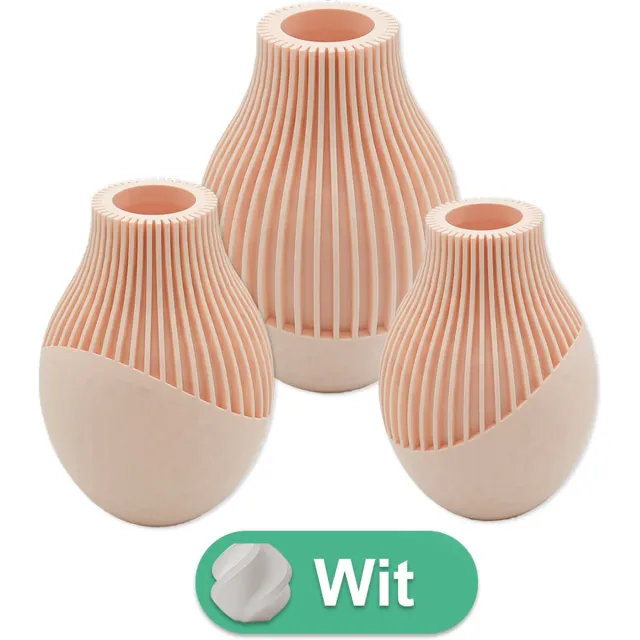 Lovora Ayra organische vaas – Decoratieve vaas - Ivoor Wit - 3d geprinte vaas – geschikt voor droogbloemen - 20CM