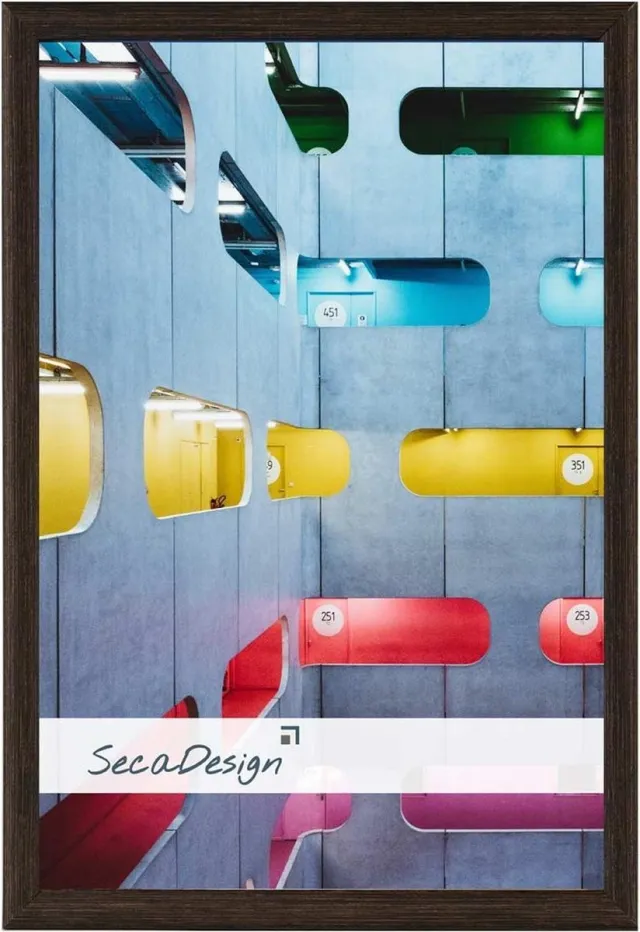 SecaDesign Materia Fotolijst - Fotomaat 30x45 cm - Zwart / Bruin