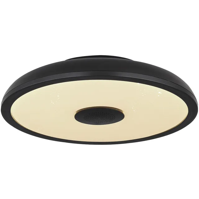 Globo plafonniere - Raffy - zwart - kunststof - Ø 28cm - LED - 41366B