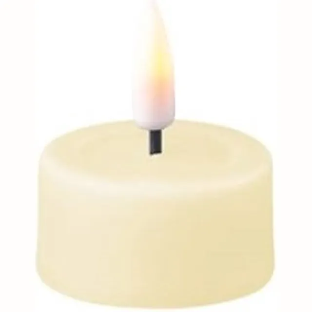 Deluxe Homeart Luxe LED kaars - Cream LED Tealight Candle 4,1 x 4,5 cm (2 pcs.) - net een echte kaars! Deluxe Homeart