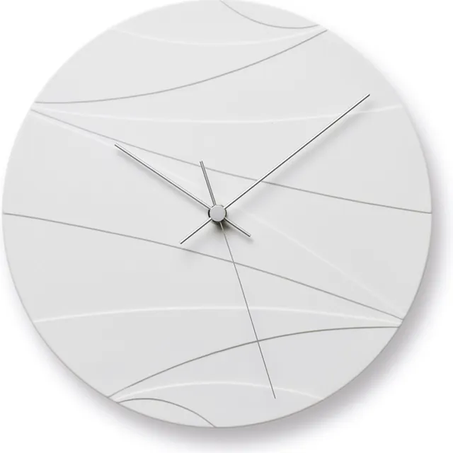 Lemnos Ceramic Clouded Moon Wandklok Wit