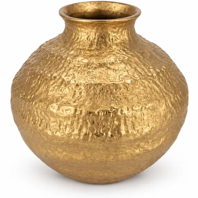 DK design Daan Kromhout - Vaas - Bloemenvaas - Goud - Keramiek - Quinty - Bol - 22x22x22cm