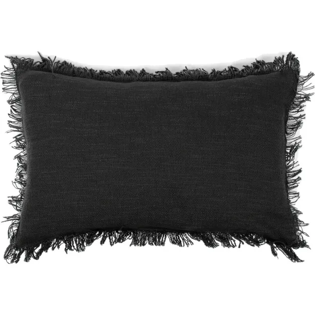 Linen & More Lioni kussen donker grijs 30x50cm