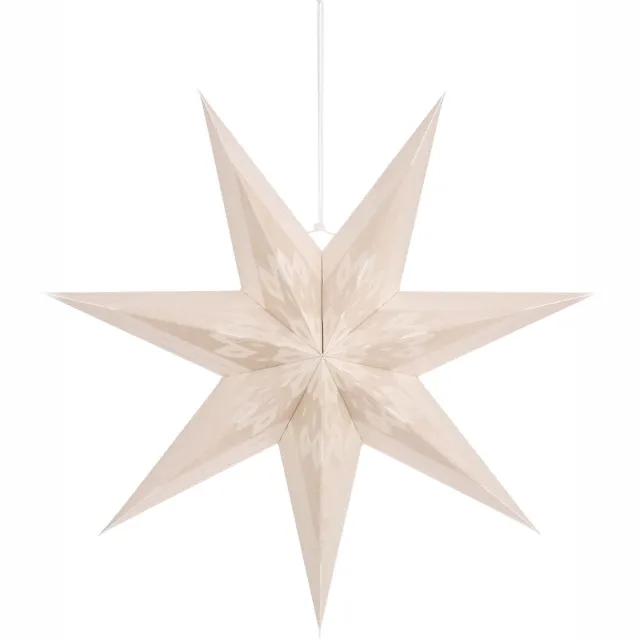 House of Seasons Ster Kerstdecoratie - H18 x Ø60 cm - Papier - Beige