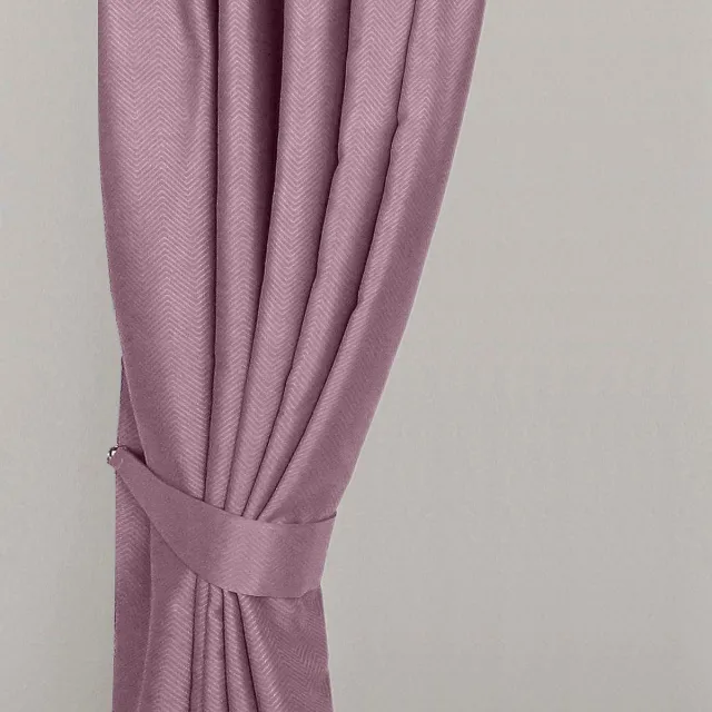 Homescapes Roze Chevron Verduisteringsgordijn Tiebacks (Pak van 2)