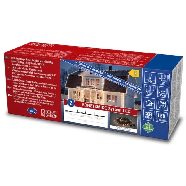 Konstsmide Kerstverlichting koppelbaar - 50 LEDs - 5 meter