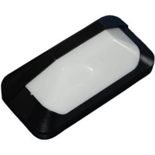 ESAL- Multicare - MultiLicht Buitenlamp Hufterproof PERLA LED 6,6 WATT met bewegingsmelder, opalen niet doorzichtige lichtkap en ZWARTE rand