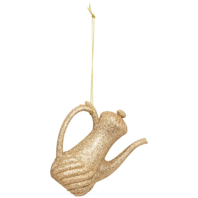 Feeric lights & Christmas Kersttheepot van plastic met gouden glitters, 10 cm Doré