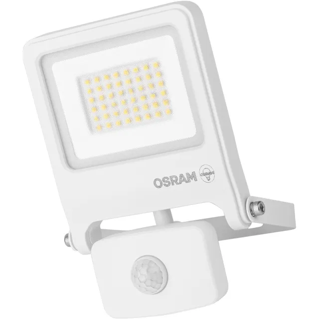 Osram ENDURA FLOOD PC 30W LED-schijnwerper met sensor, 3000K warm wit, 3000 lumen, IP44 witte schijnwerper met IR-sensor, luxinstelling 2-1000