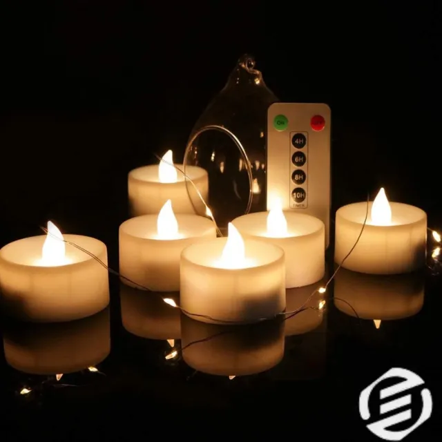 Equivera Oplaadbare LED Kaarsen - Elektrische Kaarsen - Oplaadbare Waxinelichtjes - Realistische Kaarsen - Kerstverlichting - Veilig en Duurzaam Wit
