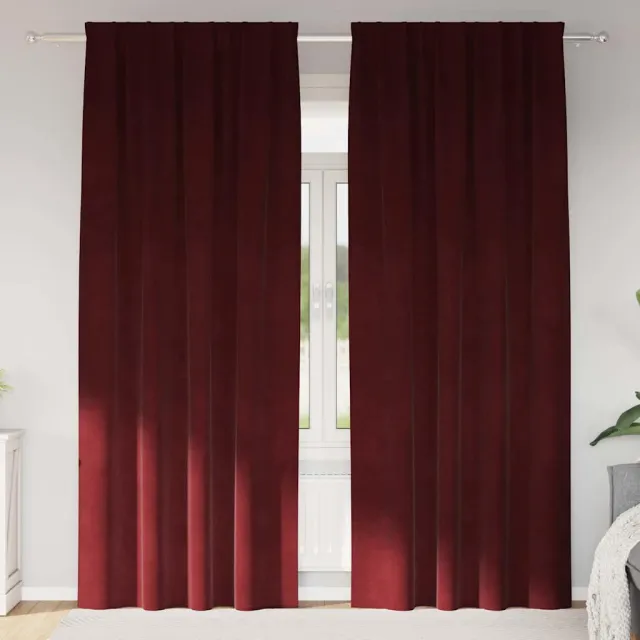 vidaXL Gordijnen 2 st Wijnrood 140 x 245 cm fluweel