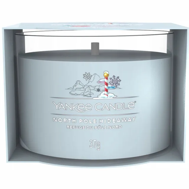 Yankee Candle Filled Votive - North Pole Hideaway - 10 branduren - 1 stuk Blauw