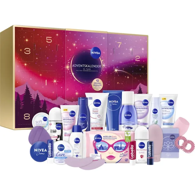 Nivea Adventskalender 2026 Verwennmomenten Meerkleurig