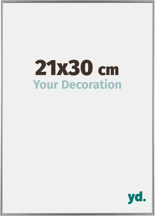 yd. Your Decoration - Fotolijst 21x30 cm - Kunststof - Zilver Hoogglans - Evry