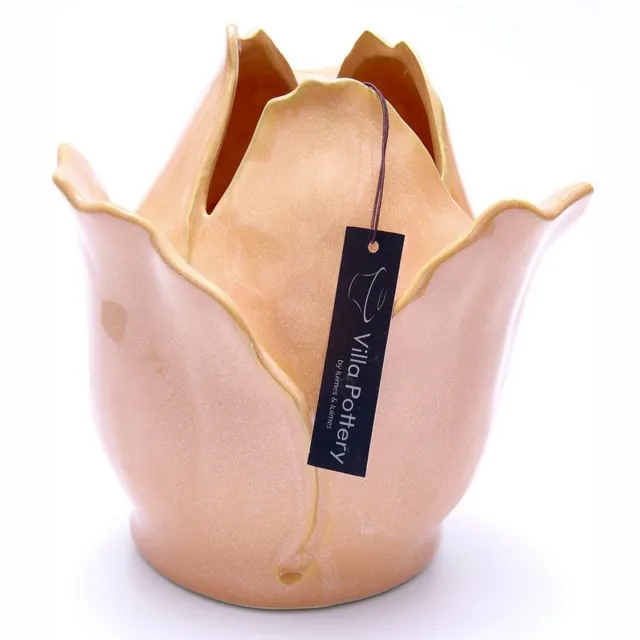 Villa Pottery Vaas - Villa Pottery - Woondecoratie - Decoratie - Porselein - Waterdicht - Rosedale 1_3 Abricot Reactive Abrikoos