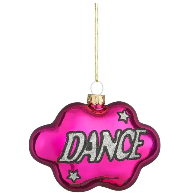 Mica Decorations kerstornament DANCE - glas - paars
