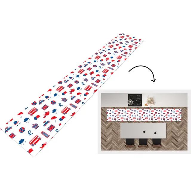KitchenYeah Keukenloper - Keukenmat - Engeland - Patronen - Londen - Keuken vloerkleed Multicolor