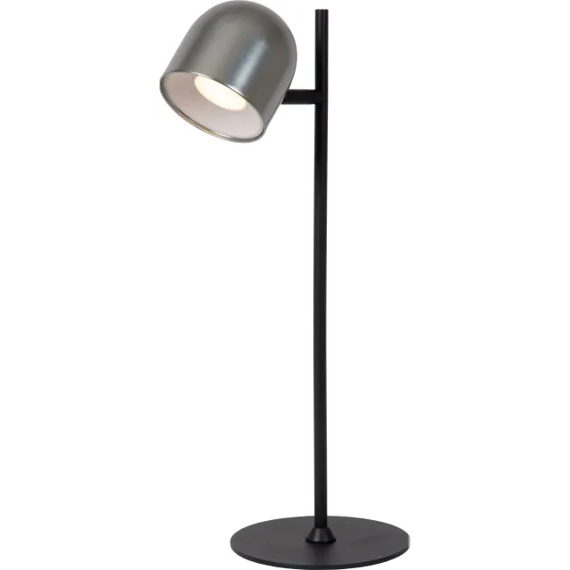 Lucide SKANSKA RECH - Oplaadbare Bureaulamp Binnen/Buiten - Accu/Batterij - LED Dimbaar - CCT - 1x3W 3000K/6000K - IP44 - Grijs ijzer
