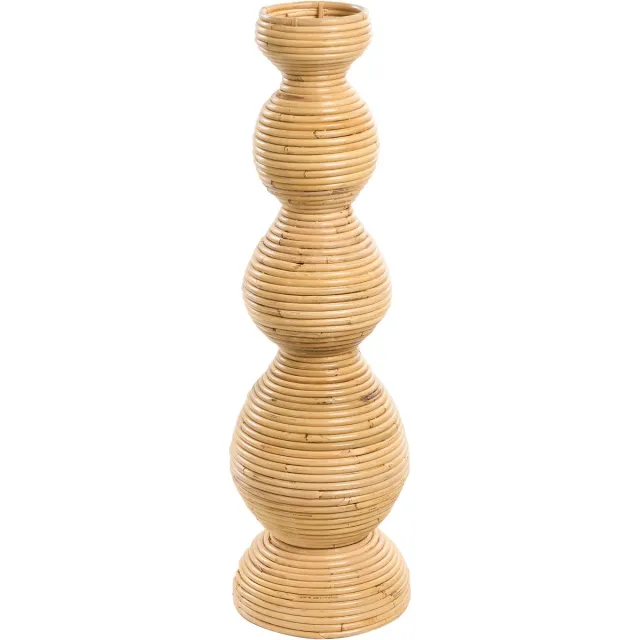 Beliani GERACE - Decovaas - Natuurlijk - 70 cm - Rotan