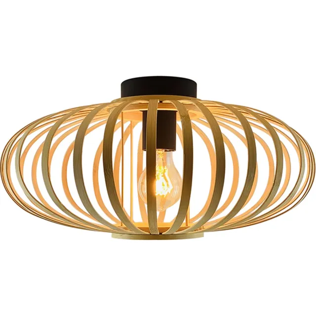 Olucia LIEVE - Plafondlamp - Bruin / Zwart - Vorm: Rond