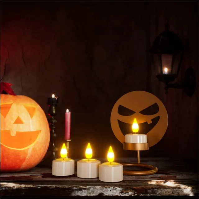 PEAM 12-Stuks-Oplaadbare-Vlamloze-LED-Theelichtjes-Met-Afstandsbediening-Timer-USB-Kabel – Voor-Thuis-Slaapkamer-Tafeldecoratie-Halloween-Kerst Wit