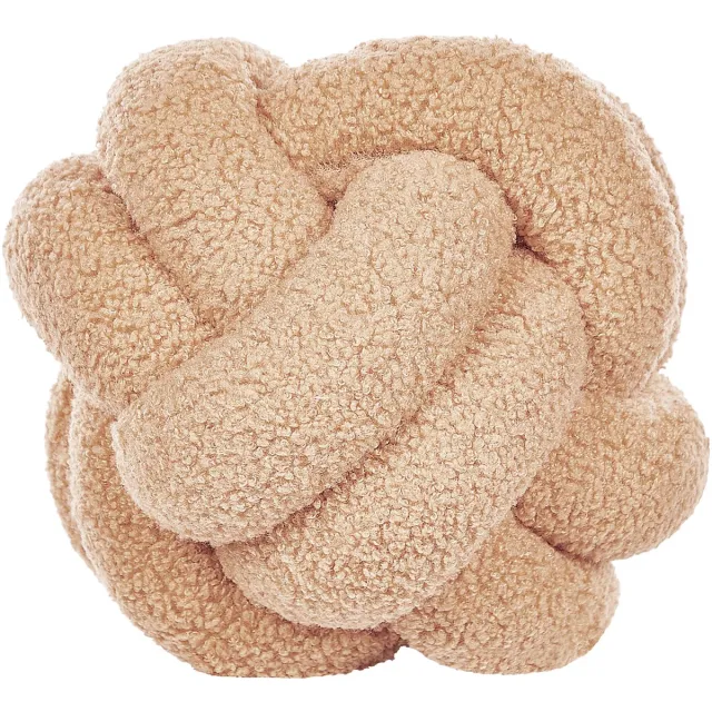 Beliani MALNI - Sierkussen - Lichtbeige - 19 x 19 cm - Bouclé