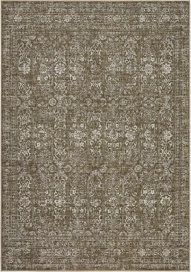 Triumpunpre Oosters Vintage Vloerkleed - Wasbaar Antislip Kortpolig Bloemmotief - Camel - 60x230 cm
