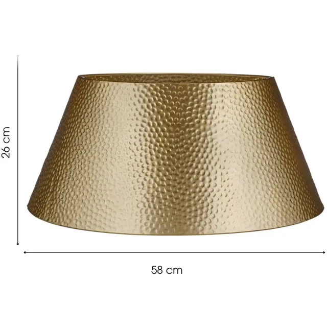 Mica Decorations Kerstboomrok L58 x B38 x H26 cm - Kerstboommand - Goud - Ijzer