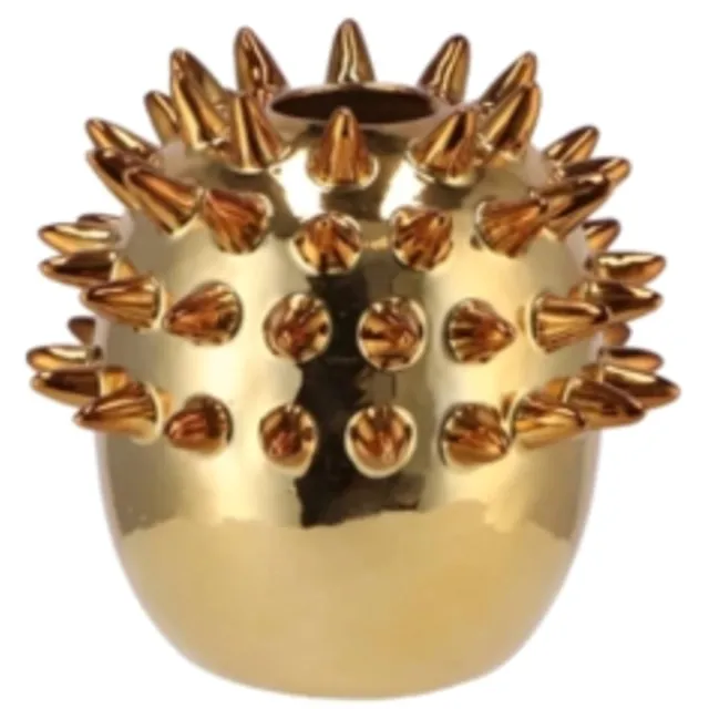 Daan-Kromhout Vaas Spike goudkleurig 12 cm Goudkeurig