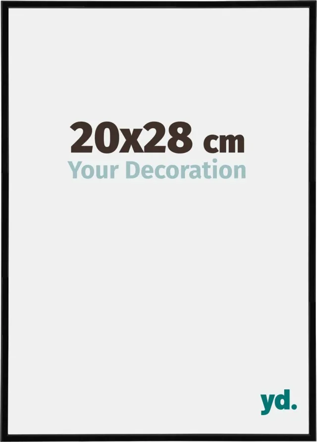 yd. Your Decoration - Fotolijst 20x28 cm - Kunststof - Zwart Hoogglans - Annecy