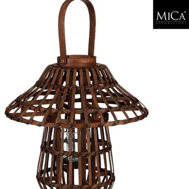 Mica Decorations Lantaarn d. bruin FSC 100% - h38xd38cm