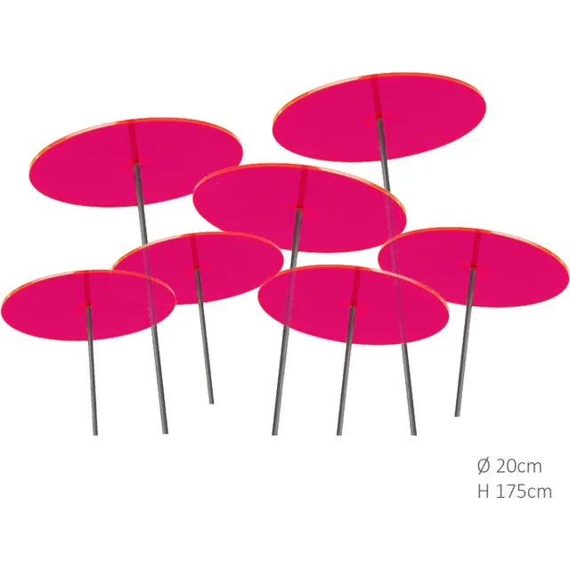 Cazador del Sol 7 stuks! Zonnevangers Rood-Roze (kleur fuchsia) groot 175x20 cm Caz...