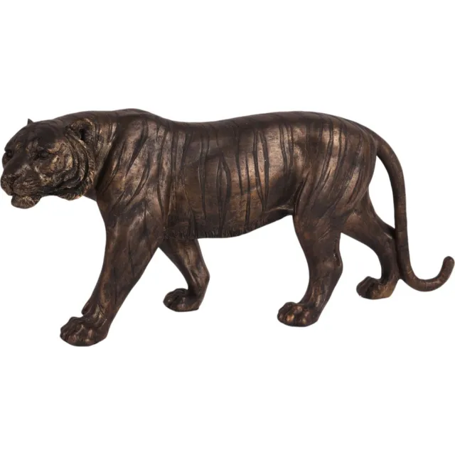 Baroque Decoratief beeld of figuur - Tijger resin 53 cm - 23.5x53x13.5 - Polyresin Gold