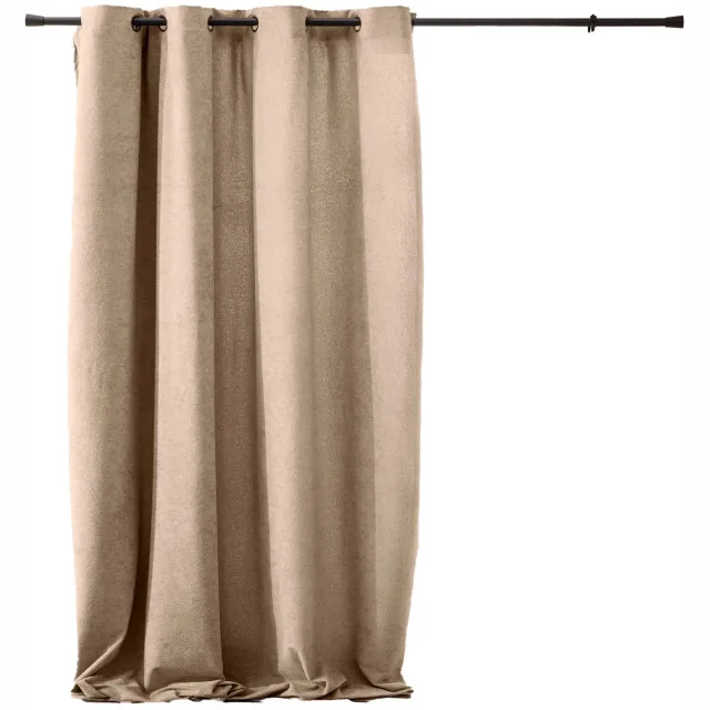 Douceur d intérieur Douceur d'intérieur - Gordijn met ogen 140 x 260 cm WINONA - beige