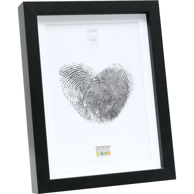 Deknudt Frames fotolijst - zwart met passe-partout - 13x18 / 15x20 cm