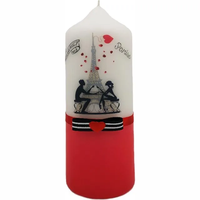 Van Licht Liefdes Cadeau Love Cadeau Kaars Romantische ontmoeting Wit/Rood