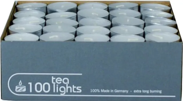 Enlightening Candles Theelichtjes/waxinelichtjes - wit - 100x stuks - 5 branduren - geurloze kaars