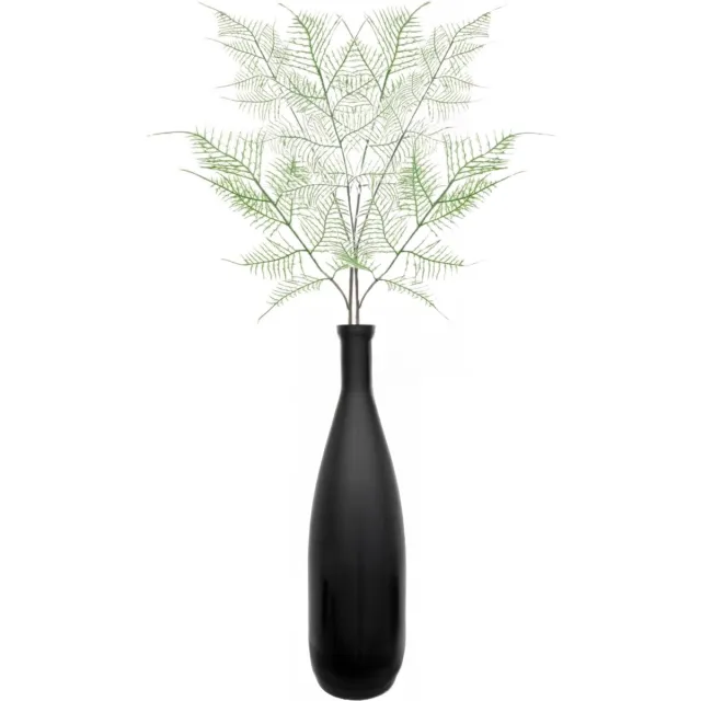 Bellatio Design Kunstbloem Asparagus/sierasperge - 3x - 80 cm - groen - losse tak - kunst zijdebloem/kunstplant
